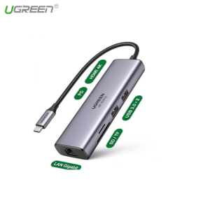 Bộ Chuyển Đổi 7-In-1 USB Type-C Ra HDMI 4K/60hz + USB + LAN Gigabit + PD100W + SD/TF - Ugreen 60515